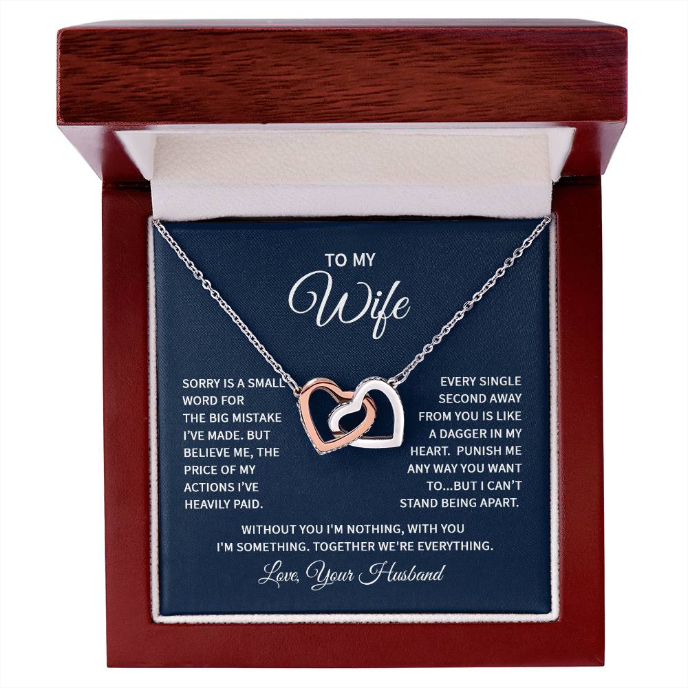Interlocking Hearts Necklace - For Wife From Husband ShineOn Fulfillment