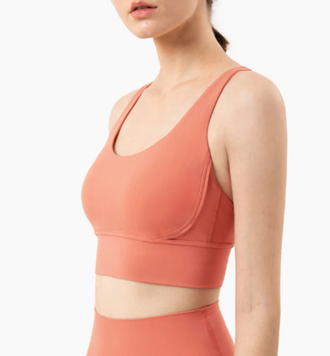 Vnazvnasi 2020 New Fabric Nylon Breathable Women Yoga Tops Bra Solid Color And Sexy Sports Wear Outdoor Exercise Clothes
