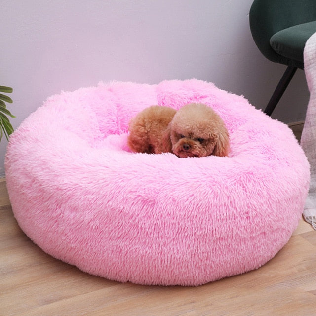 Round Plush Fluffy Pet Bed