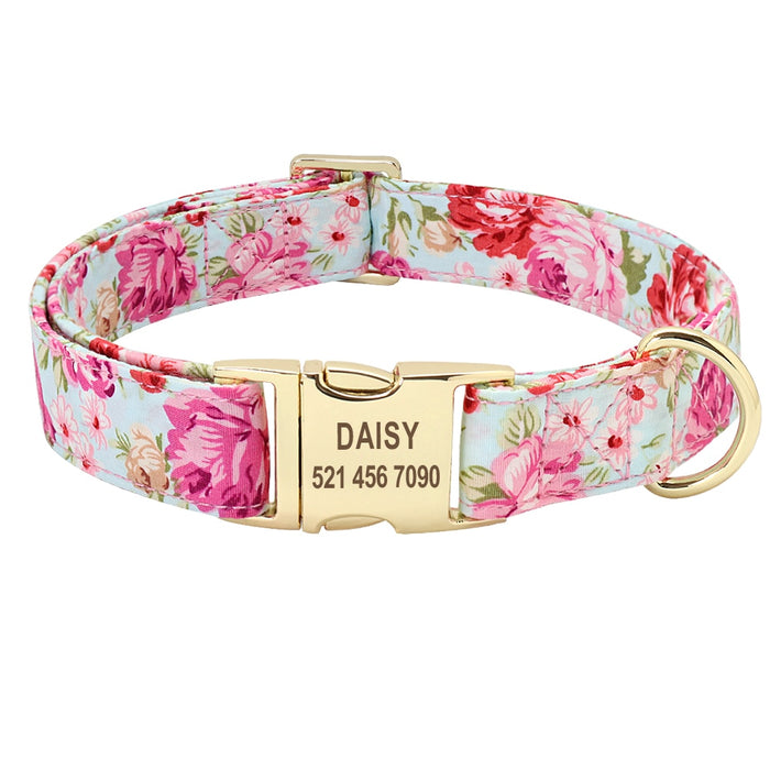 Personalized Pet Collar With Nameplates