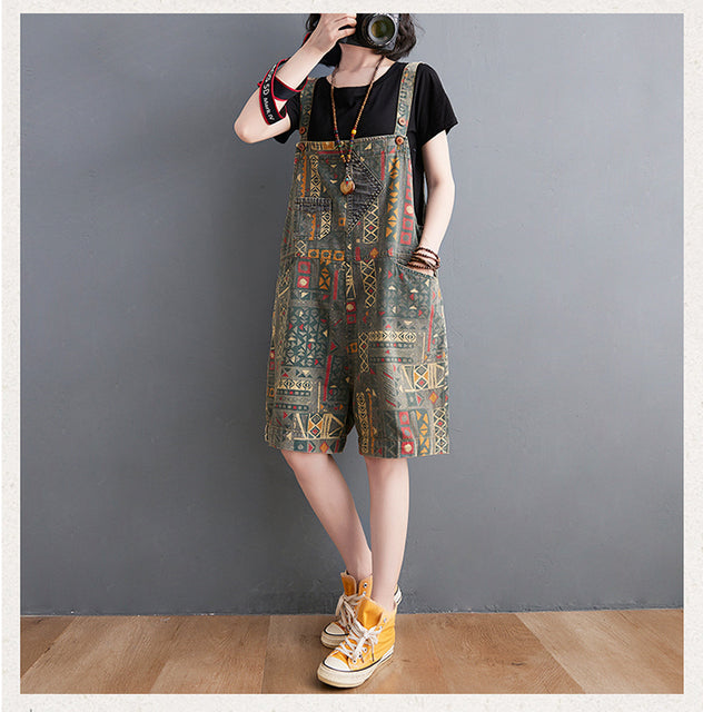 Retro Summer Shorts Jumpsuit Johnny O's Goods