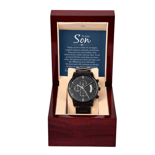 Black Chronograph Watch - For Son From Mom & Dad ShineOn Fulfillment