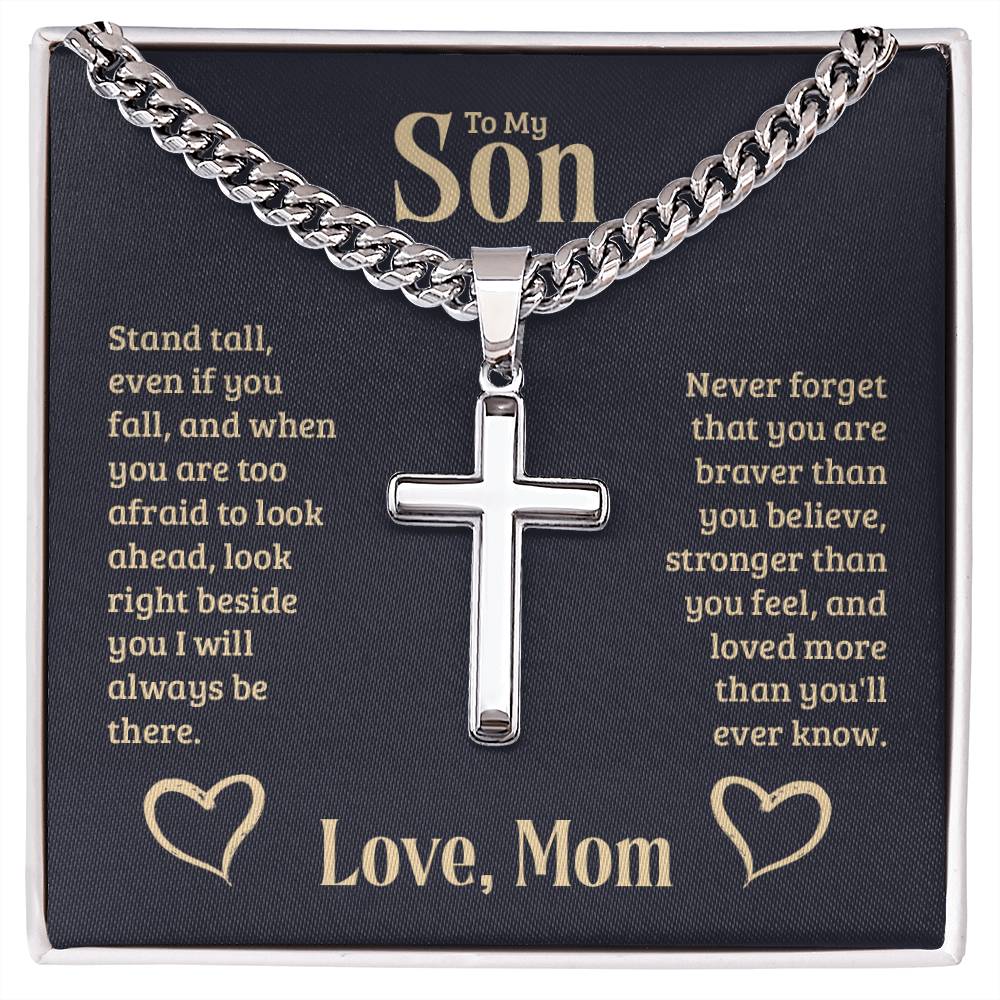 Artisan Cross Necklace - For Son From Mom ShineOn Fulfillment