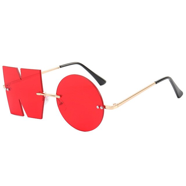 Rimless NO Letter Sunglasses Johnny O's Goods