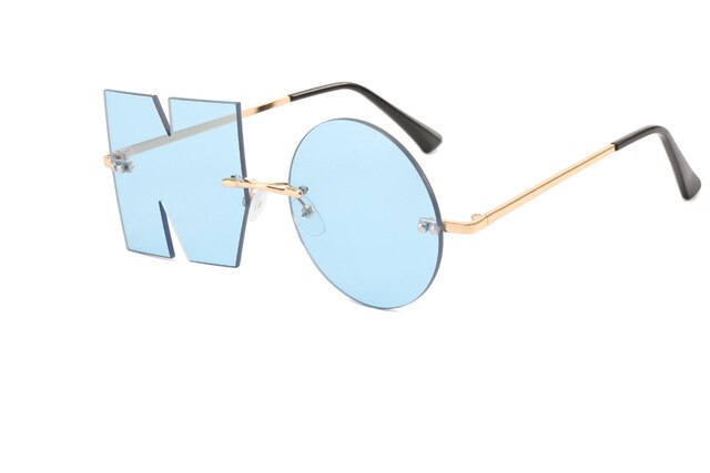 Rimless NO Letter Sunglasses Johnny O's Goods