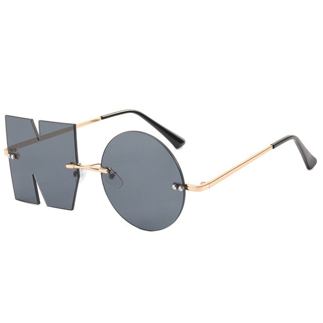 Rimless NO Letter Sunglasses Johnny O's Goods