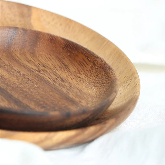 Round Wooden Plates