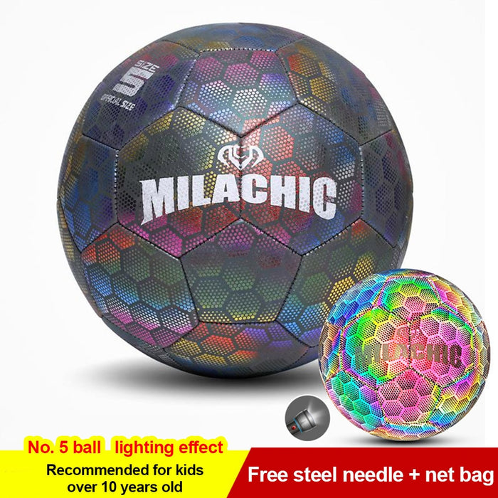 Holographic Glowing Soccer Ball Johnny O's Goods