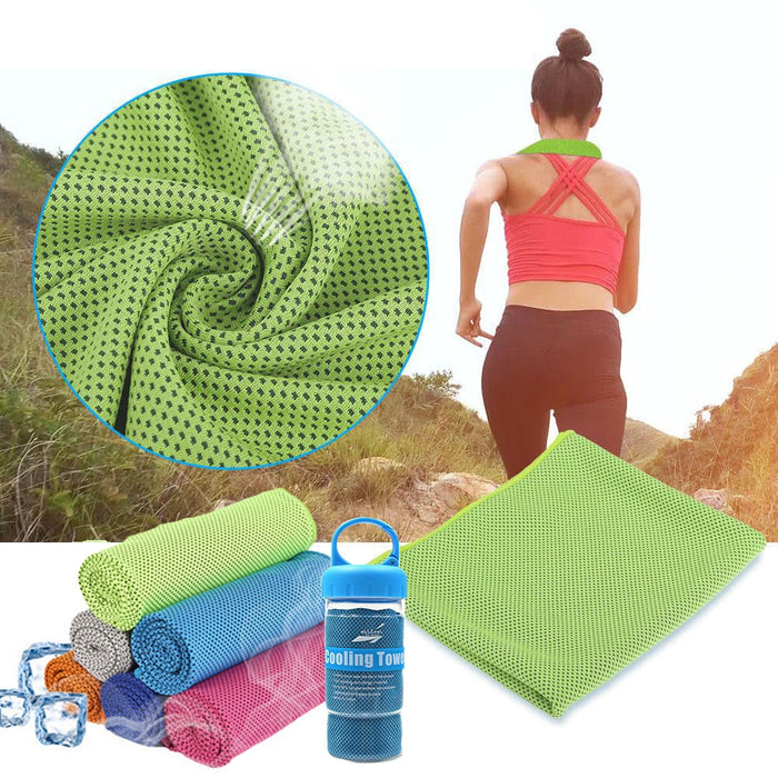 Microfiber Sport Towel Rapid Cooling Ice Face Towel Quick-Dry Beach Towels Summer Enduring Instant Chill Towels for Fitness Yoga Johnny O's Goods