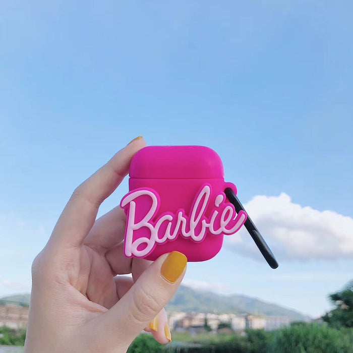 Pink Silicone Barbie AirPods Case