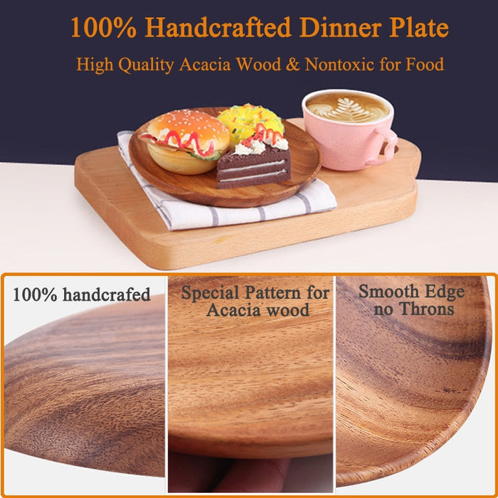 Round Wooden Plates