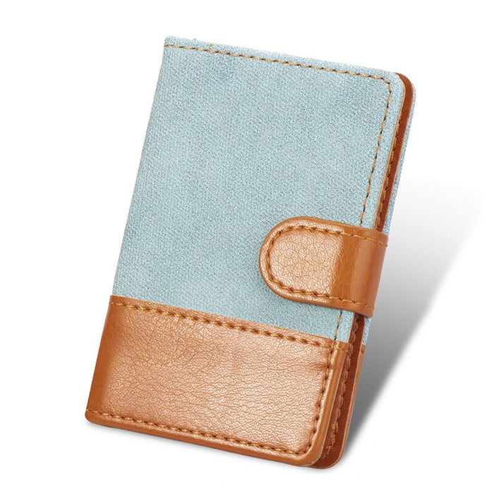 Denim Fabric Cell Phone Wallet Case