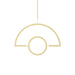 Gold Hanging Semicircle Plant Holder