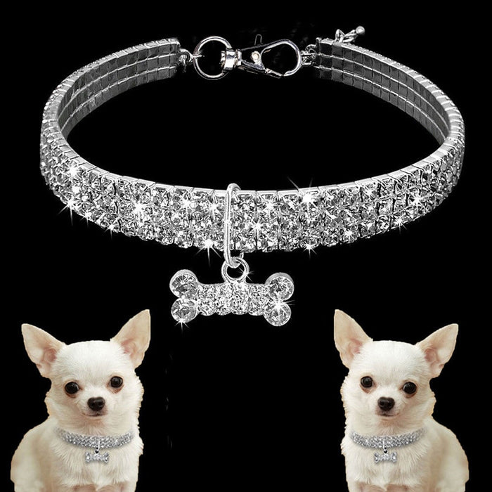 Exquisite Rhinestone Dog Collar