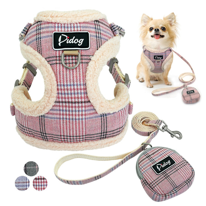 Soft Flannel Padded Dog Harness