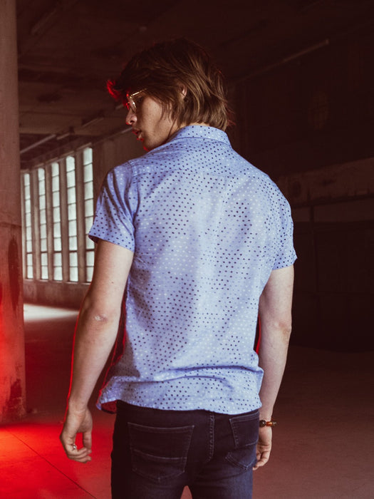 Light Blue Button Down Half