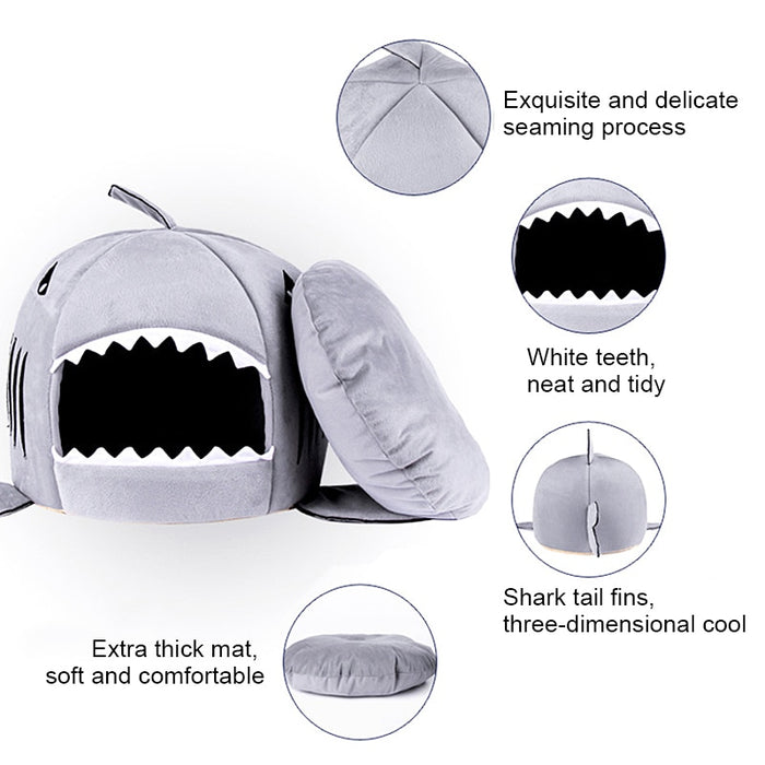 Soft Cushioned Shark Pet house