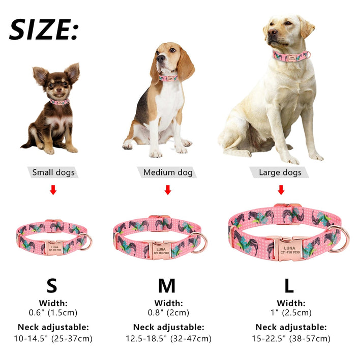 Personalized Pet Collar With Nameplates