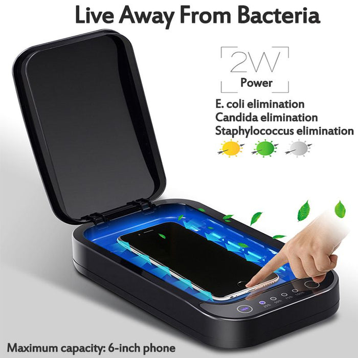 UV Disinfection Box Multifunctional Mask Phones Cleaner Personal Disinfection With Aromatherapy Esterilizador&Wireless Charging