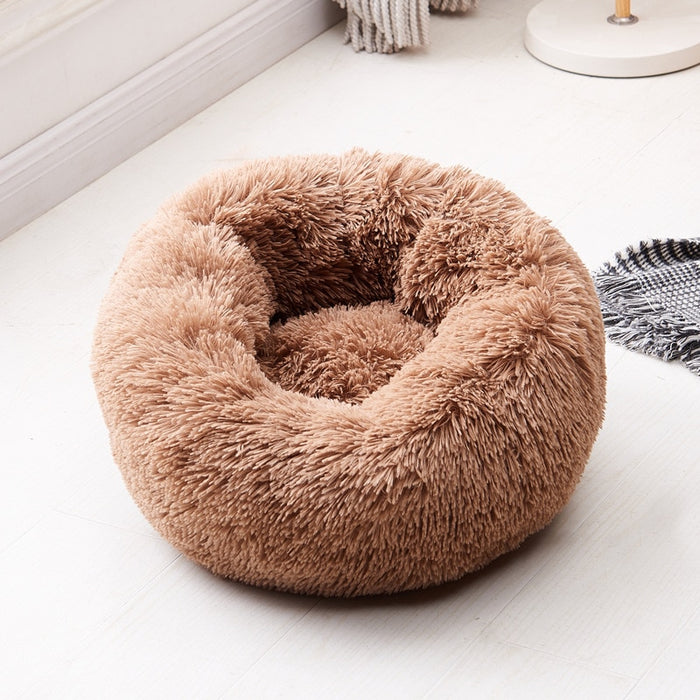 Long Plush Super Soft Dog Bed Pet Kennel Round Sleeping Bag Lounger Cat House Winter Warm Sofa Basket for Small Medium Large Dog