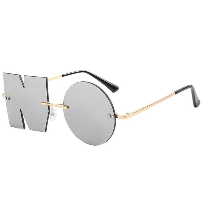 Rimless NO Letter Sunglasses Johnny O's Goods