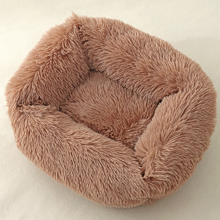 Plush Cat Bed House Warm Soft Square Cats Nest Winter Pet Cushion Mats For Small Dogs Cats Pet Basket Puppy Kennel Pets Supplies