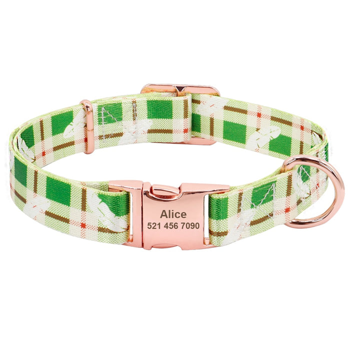 Personalized Pet Collar With Nameplates