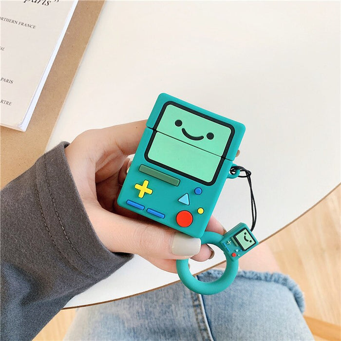 For AirPod 2 Case 3D Adventure Time Game Machine Cartoon Soft Silicone Earphone Cases For Apple Airpods Case Cute Cover Funda