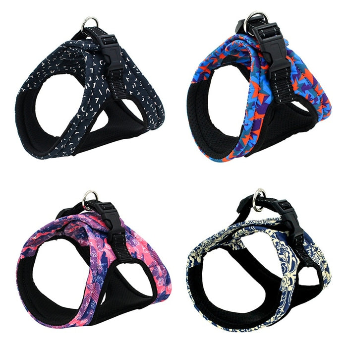 Pet Dog Harness For Chihuahua Pug Small Medium Dogs Printed Puppy Cat Walking Harnesses Vest Pet Products
