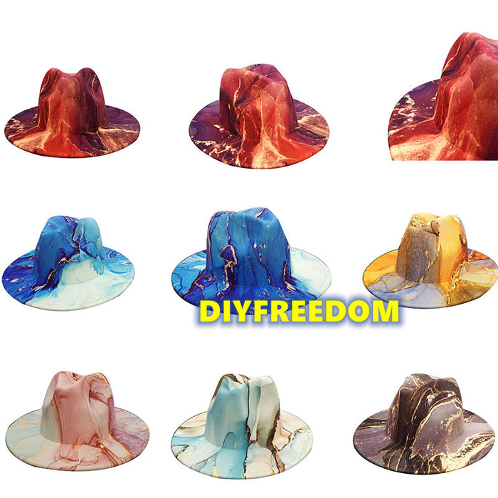 Natural Landscape Tie-dye Fedora Hat Johnny O's Goods