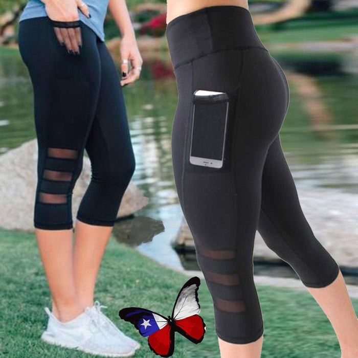 Women's sports tights with pockets