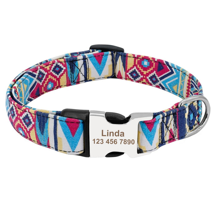 Personalized Nylon Dog Collars