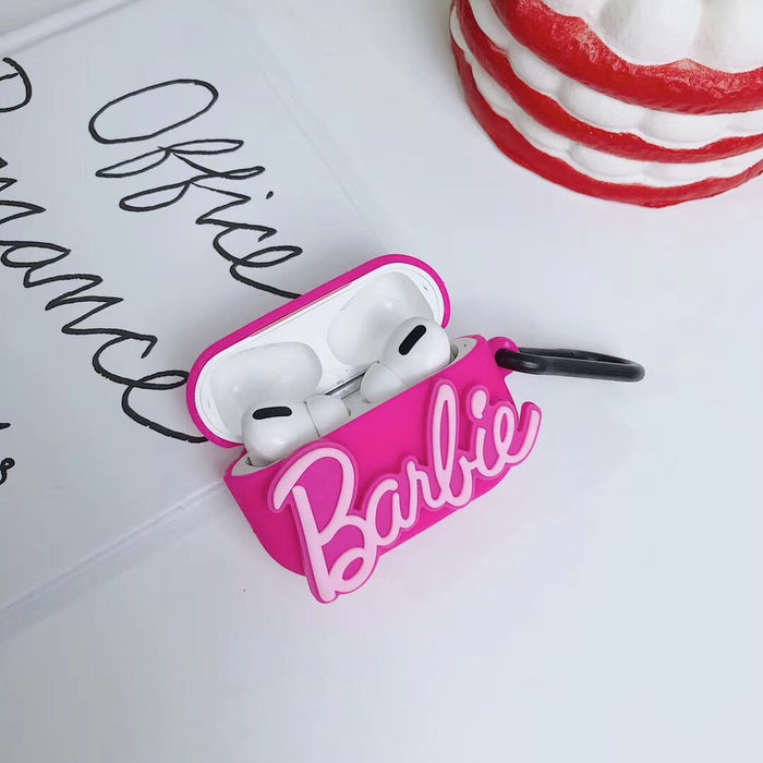 Pink Silicone Barbie AirPods Case