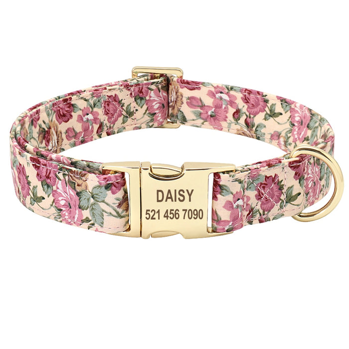 Personalized Pet Collar With Nameplates