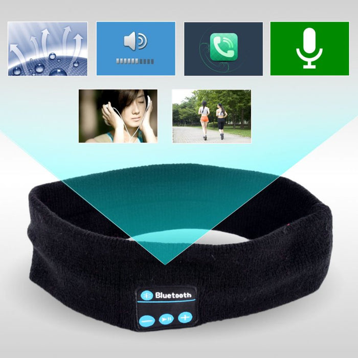 EDAL Bluetooth Music Headband Knits Sleeping Headwear Headphone Speaker Headset