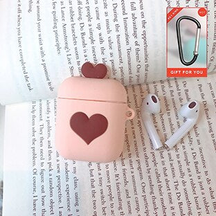 Silicone Case For Airpods 1 2 Earphone Charge Box Bowknot Gift Box Cover Soft Shell Airpods Accessory With Hook