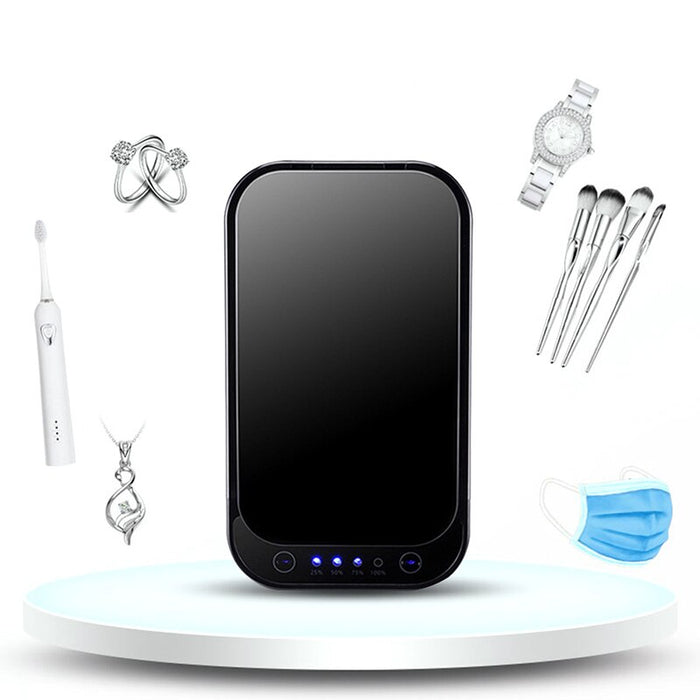 UV Disinfection Box Multifunctional Mask Phones Cleaner Personal Disinfection With Aromatherapy Esterilizador&Wireless Charging