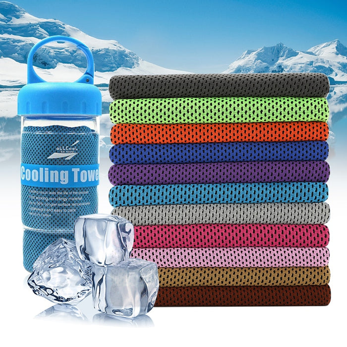 Microfiber Sport Towel Rapid Cooling Ice Face Towel Quick-Dry Beach Towels Summer Enduring Instant Chill Towels for Fitness Yoga Johnny O's Goods