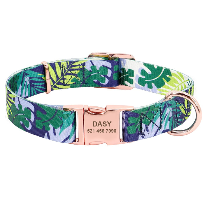 Personalized Pet Collar With Nameplates