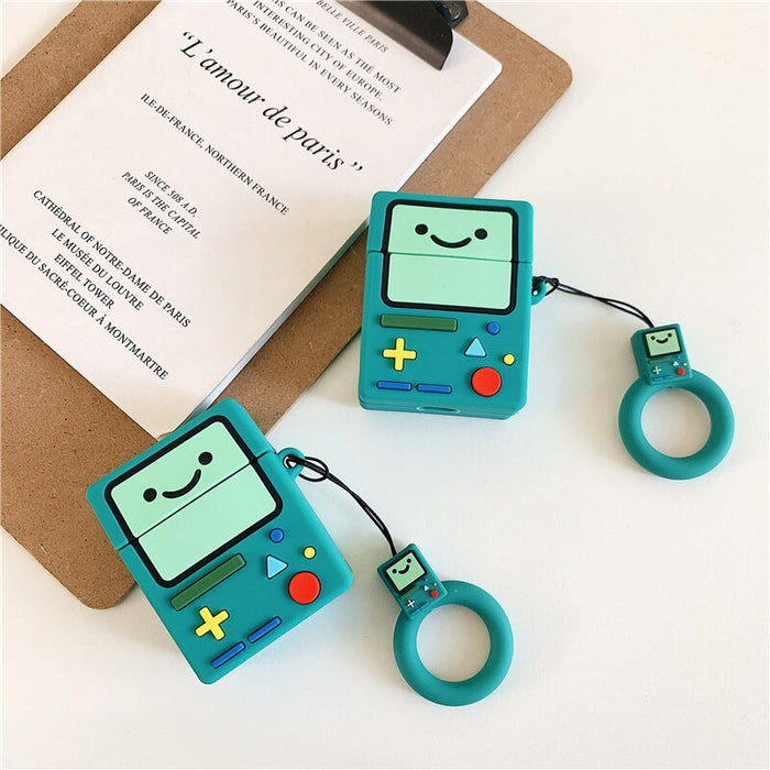 For AirPod 2 Case 3D Adventure Time Game Machine Cartoon Soft Silicone Earphone Cases For Apple Airpods Case Cute Cover Funda