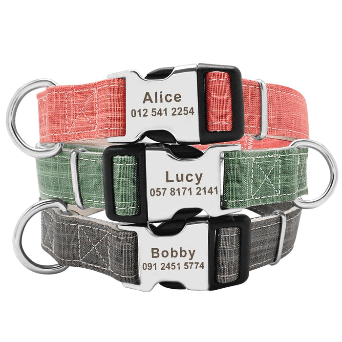 Personalized Pet Collar With Nameplates