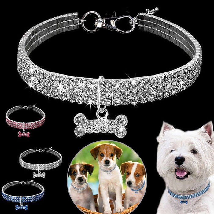 Exquisite Rhinestone Dog Collar