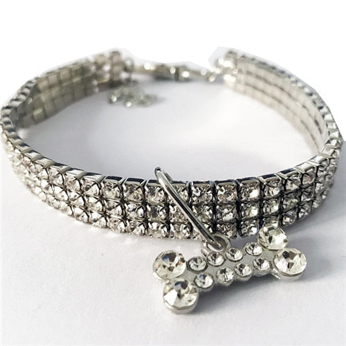 Exquisite Rhinestone Dog Collar