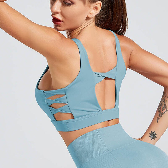 Kaminsky Sports Tank Top Women New Breathable Fitness Top  Women Shockproof Sports Bra Workout Running Casual Wear Patchwork Top