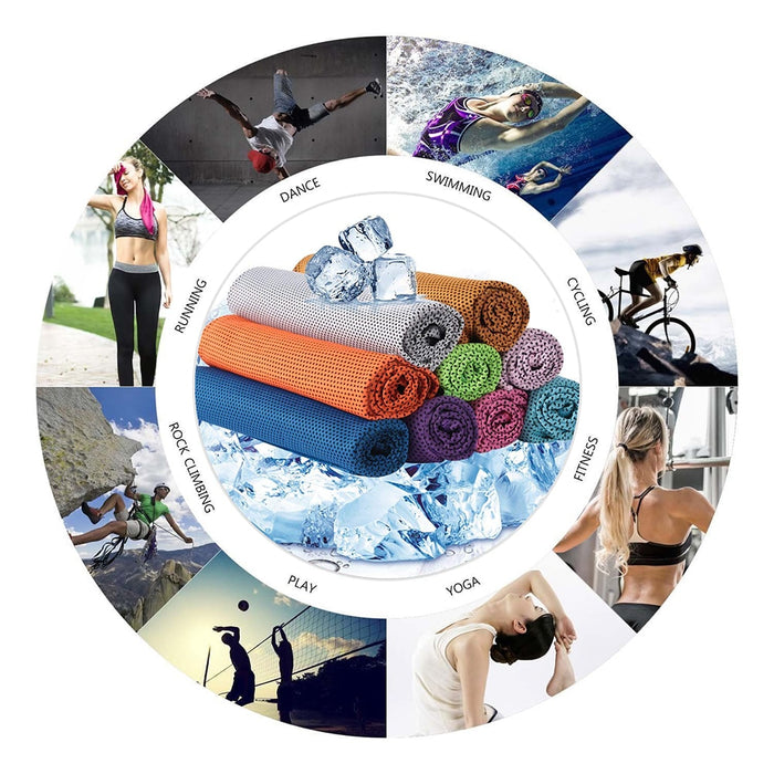 Microfiber Sport Towel Rapid Cooling Ice Face Towel Quick-Dry Beach Towels Summer Enduring Instant Chill Towels for Fitness Yoga Johnny O's Goods