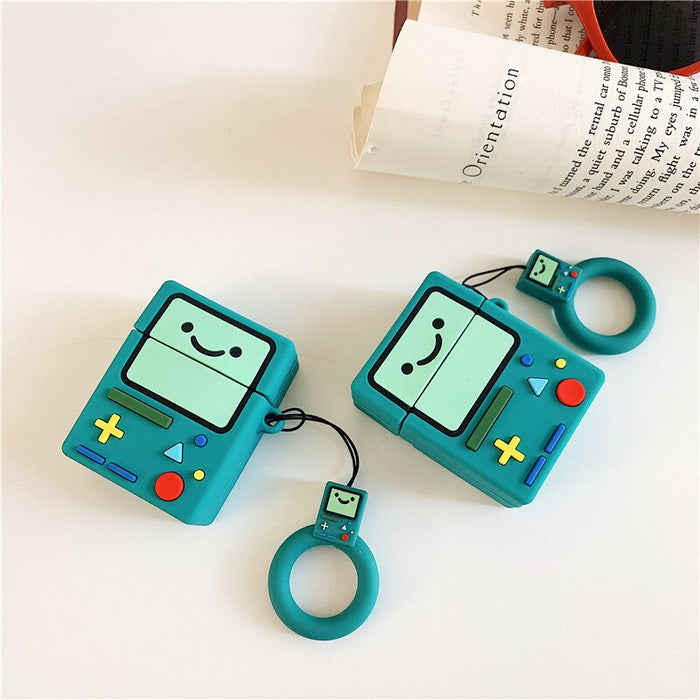 For AirPod 2 Case 3D Adventure Time Game Machine Cartoon Soft Silicone Earphone Cases For Apple Airpods Case Cute Cover Funda