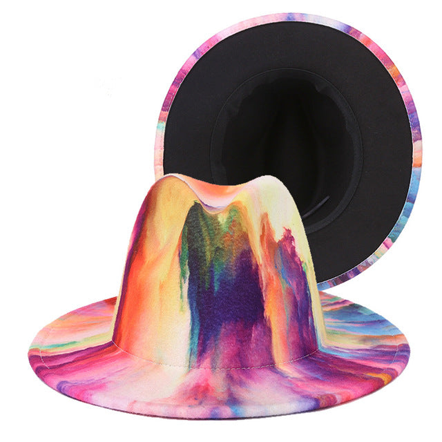 Natural Landscape Tie-dye Fedora Hat Johnny O's Goods