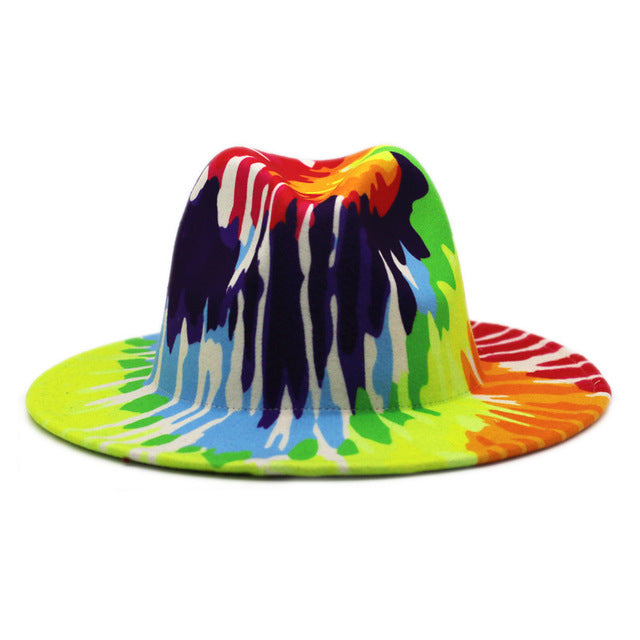 Natural Landscape Tie-dye Fedora Hat Johnny O's Goods