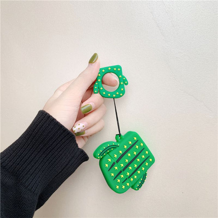 Cute Cactus Carrot Pattern Soft Silicone Protective Cover Shockproof Case Skin for Airpods