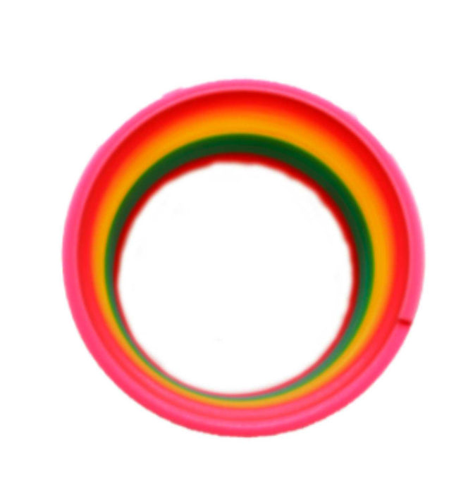 Colorful circle rainbow circle Elastic magic ring toys for Children